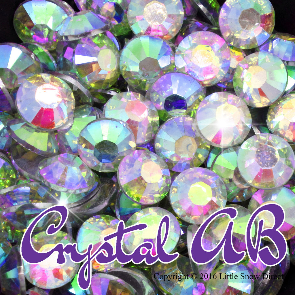 Crystal AB Resin Flat Back Rhinestone Diamante Gems - 1000 pcs