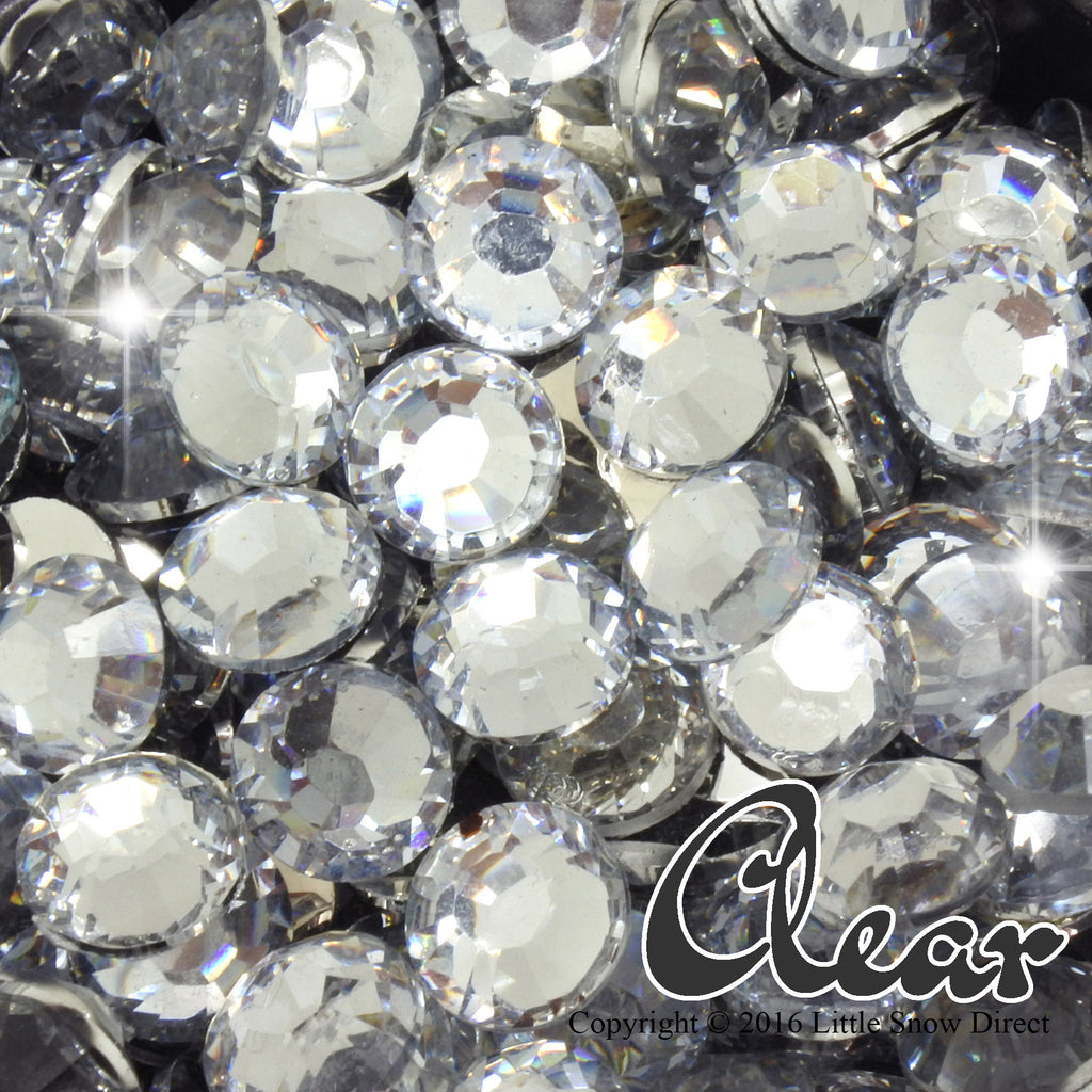 Clear Resin Flat Back Rhinestone Diamante Gems - 1000 pcs