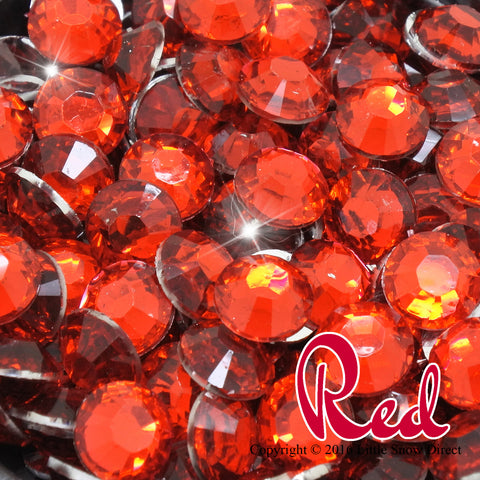 Red Resin Flat Back Rhinestone Diamante Gems - 1000 pcs