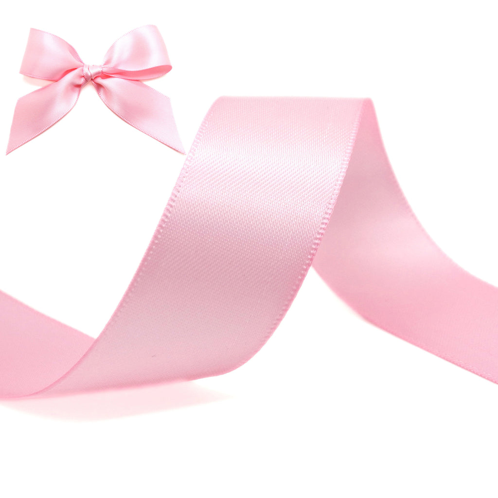 Rose Pink Double Sided Satin Ribbon