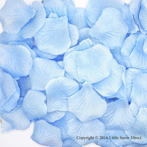 Baby Blue Artificial Silk Rose Petal Confetti - Pack of 100