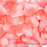 Coral Rose Artificial Silk Rose Petal Confetti - Pack of 100