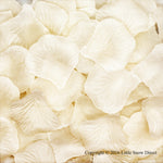 Ivory / Cream Artificial Silk Rose Petal Confetti - Pack of 100
