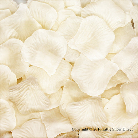 Ivory / Cream Artificial Silk Rose Petal Confetti - Pack of 100