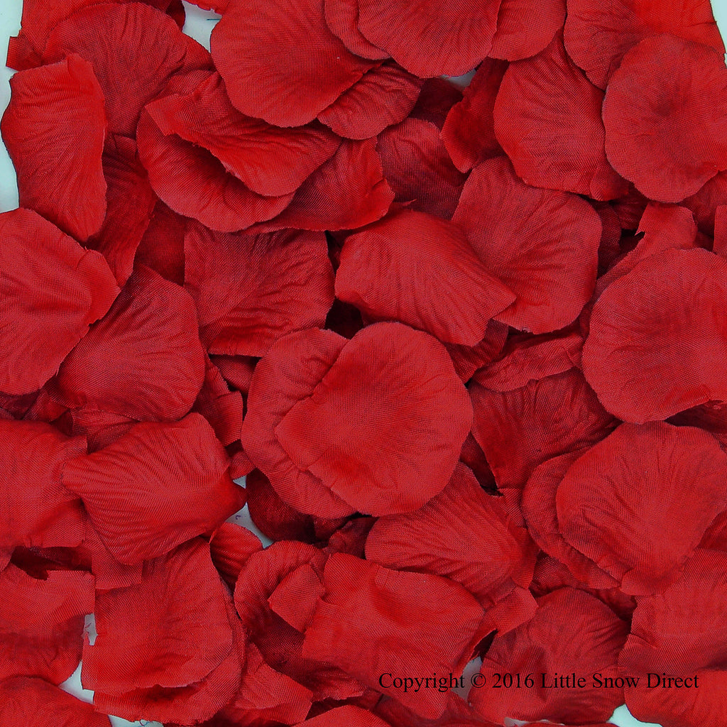 Burgundy Artificial Silk Rose Petal Confetti - Pack of 100