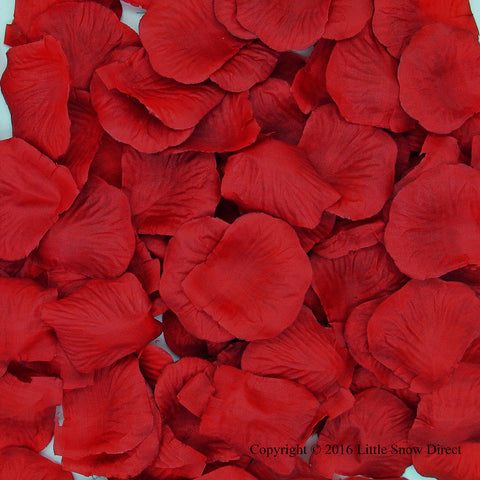 Burgundy Artificial Silk Rose Petal Confetti - Pack of 100