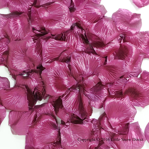 Sparkling Fuchsia Pink Artificial Silk Rose Petal Confetti - Pack of 100