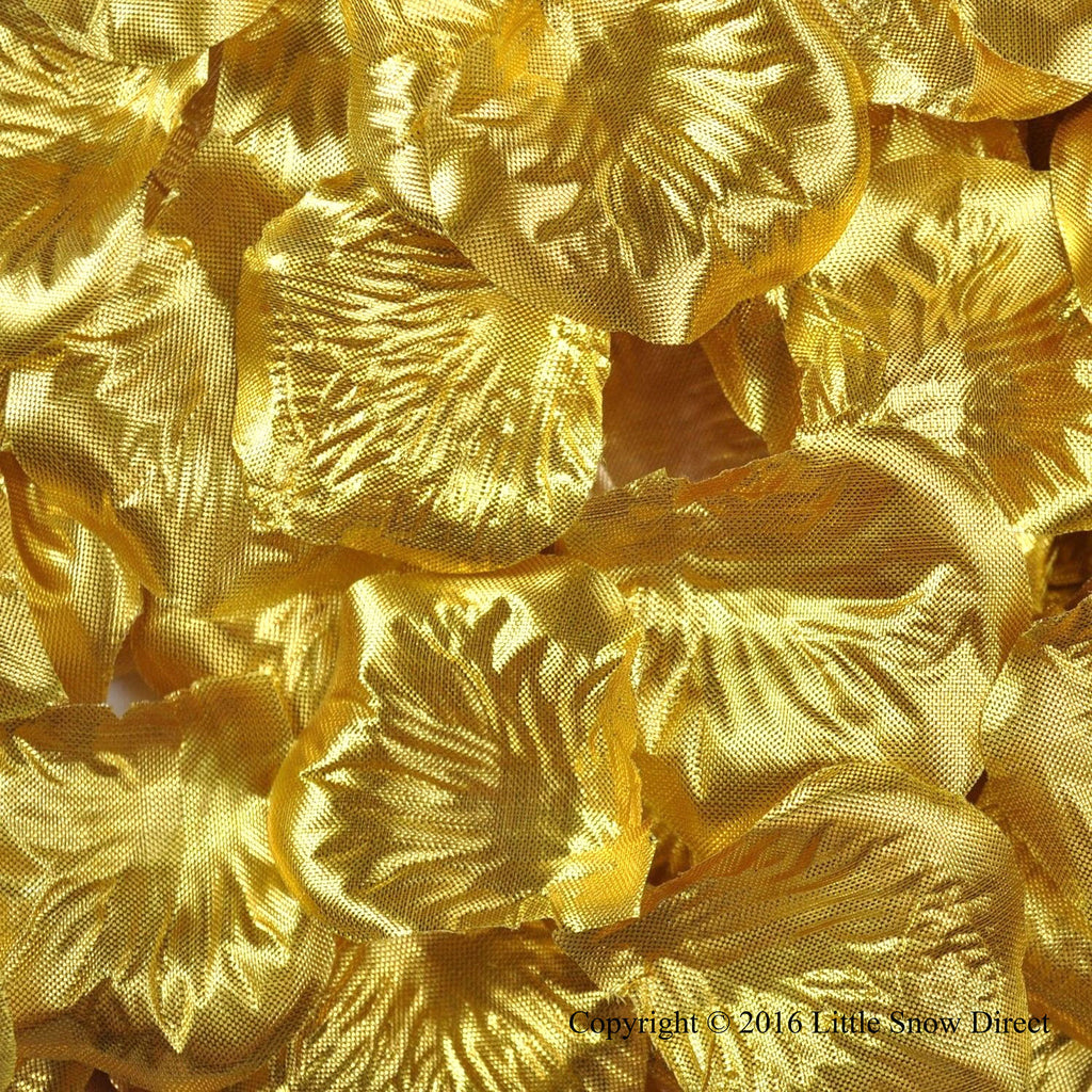 Metallic Gold Artificial Silk Rose Petal Confetti - Pack of 100