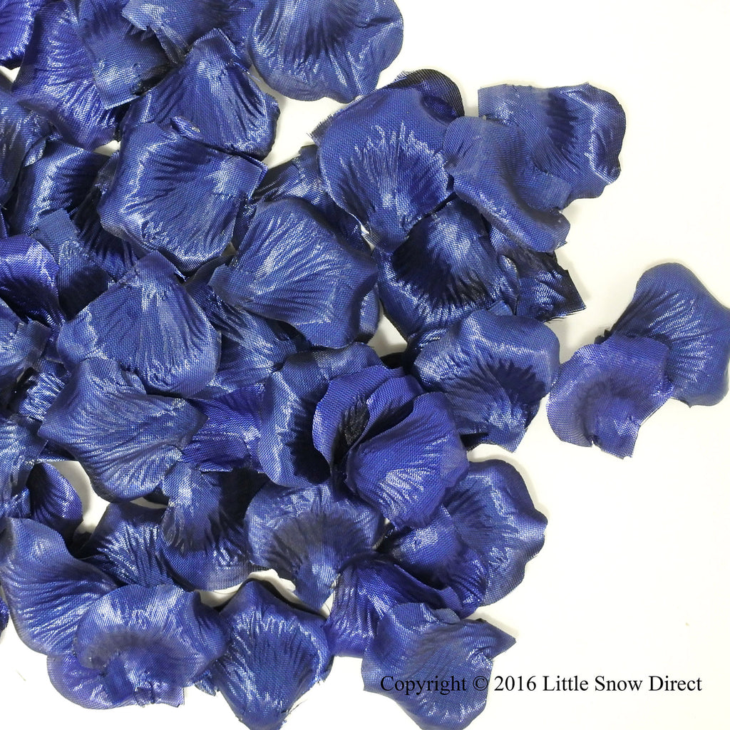 Sparkling Royal Blue Artificial Silk Rose Petal Confetti  - Pack of 100