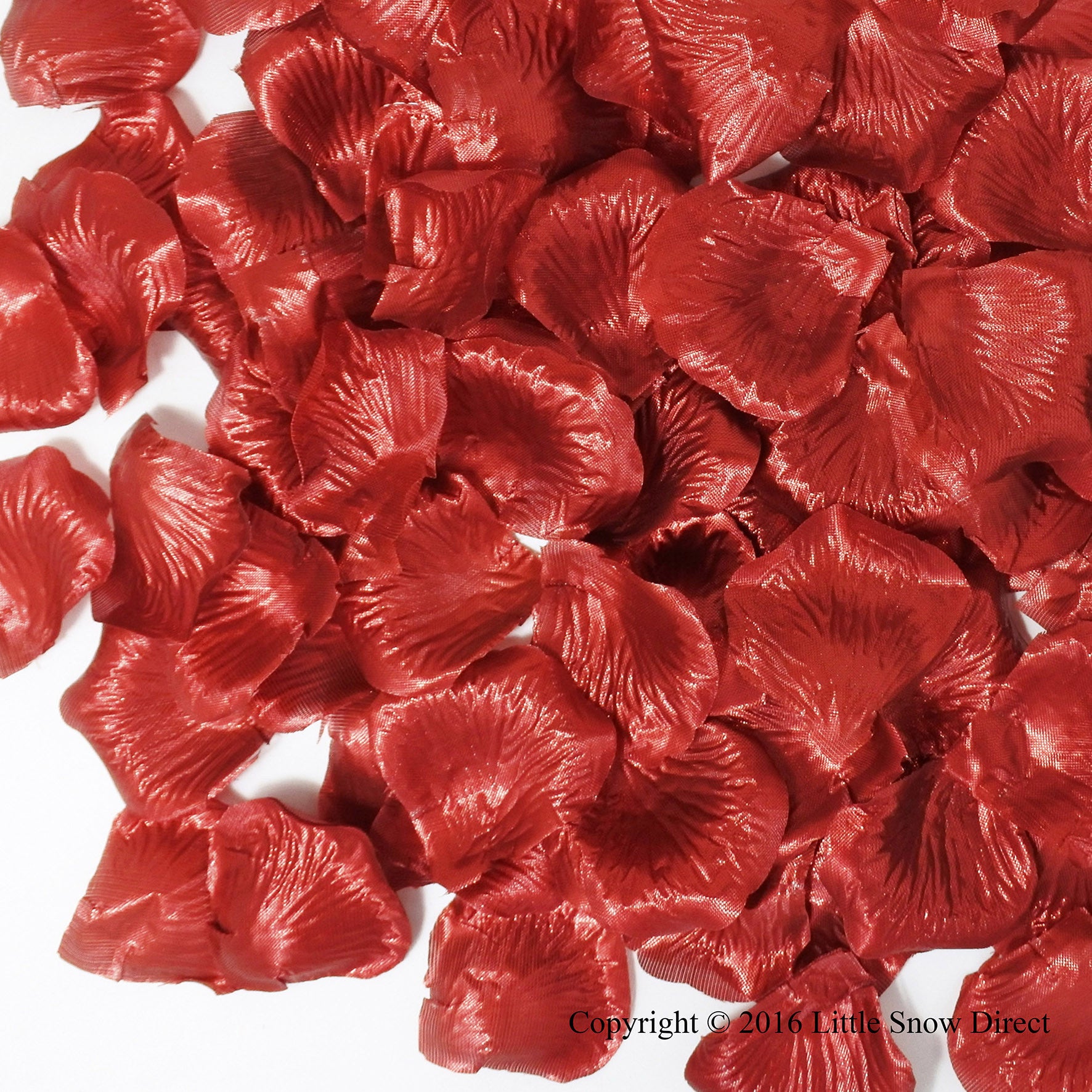 Sparkling Red Artificial Silk Rose Petal Confetti  - Pack of 100