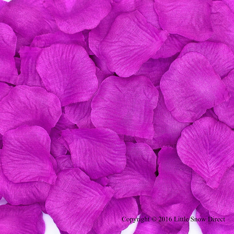 Purple Artificial Silk Rose Petal Confetti - Pack of 100