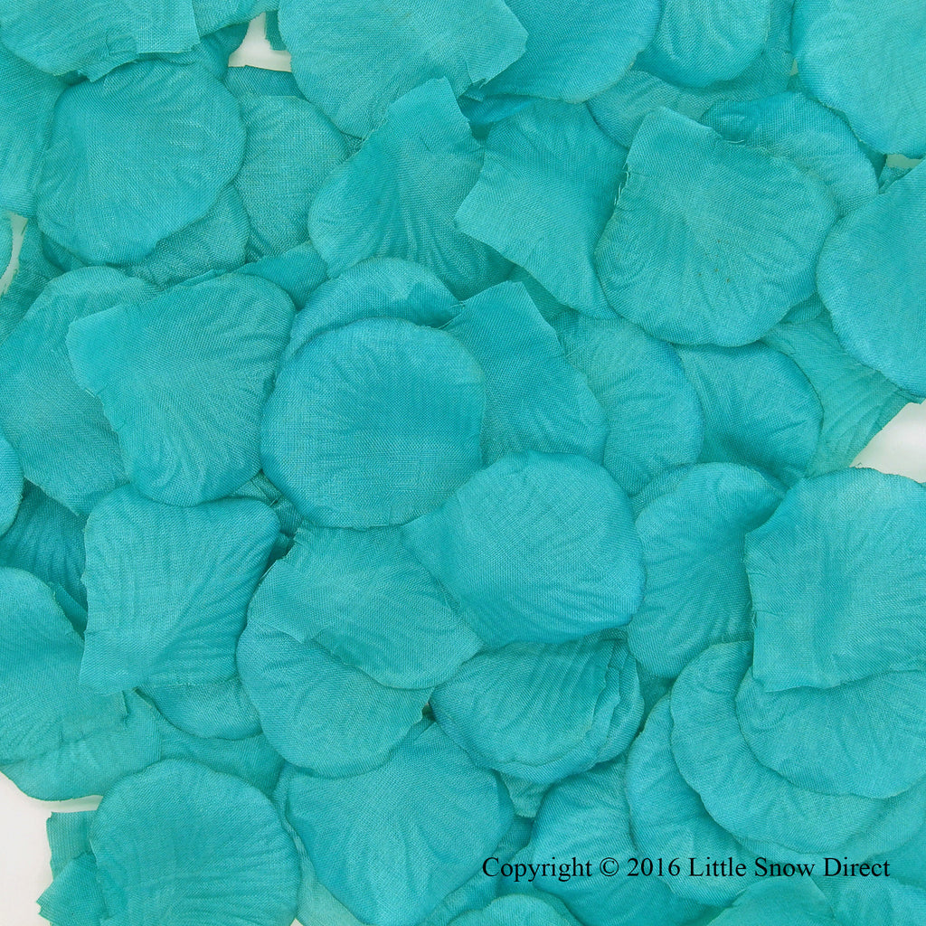 Teal Artificial Silk Rose Petal Confetti - Pack of 100