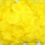 Yellow Gold Artificial Silk Rose Petal Confetti - Pack of 100