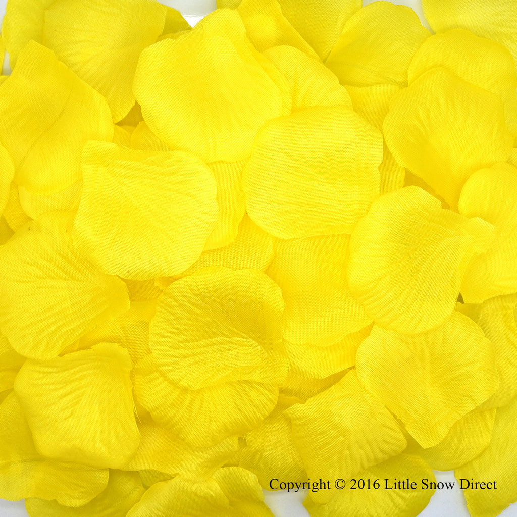 Yellow Gold Artificial Silk Rose Petal Confetti - Pack of 100