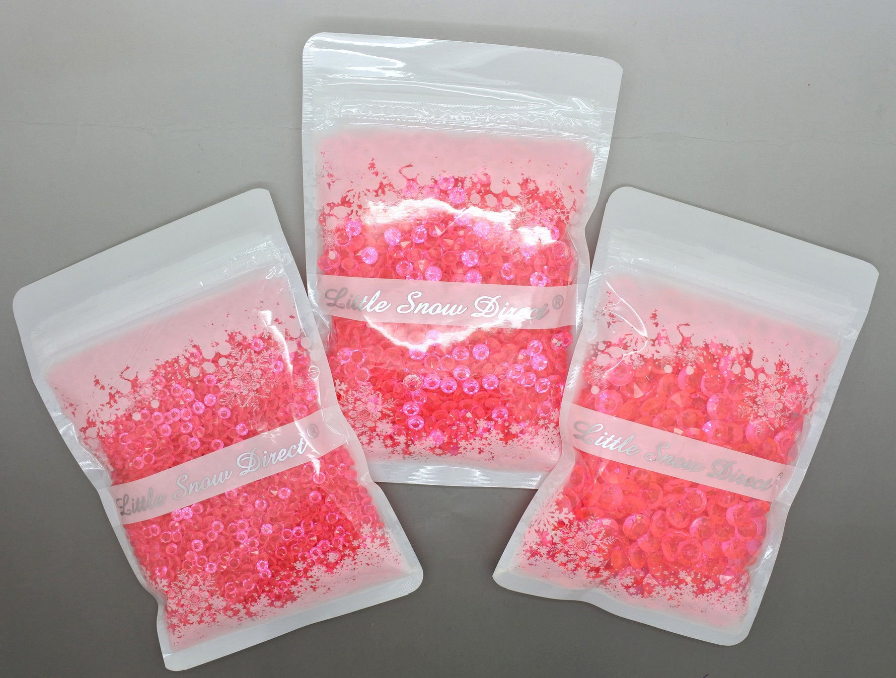 Neon Pink Table Crystal Scatter Diamonds