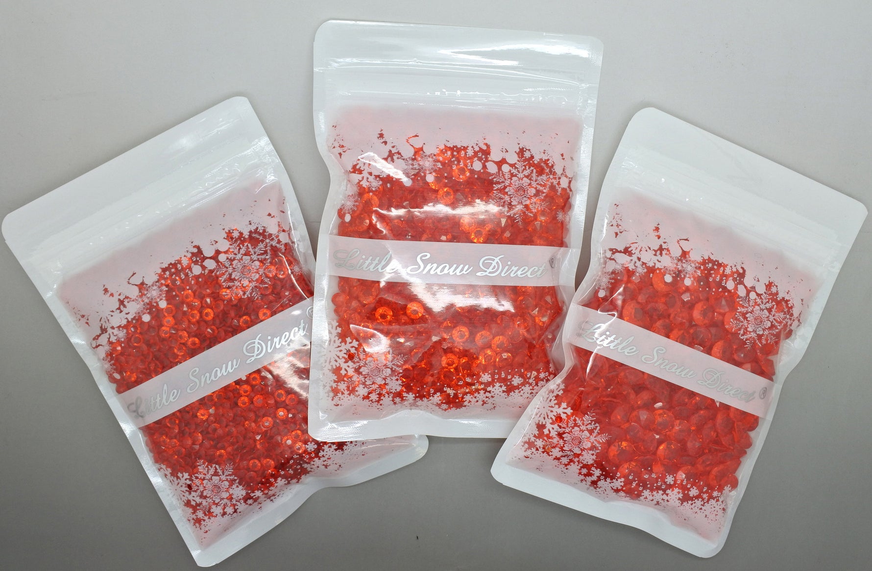 Red Table Crystal Scatter Diamonds