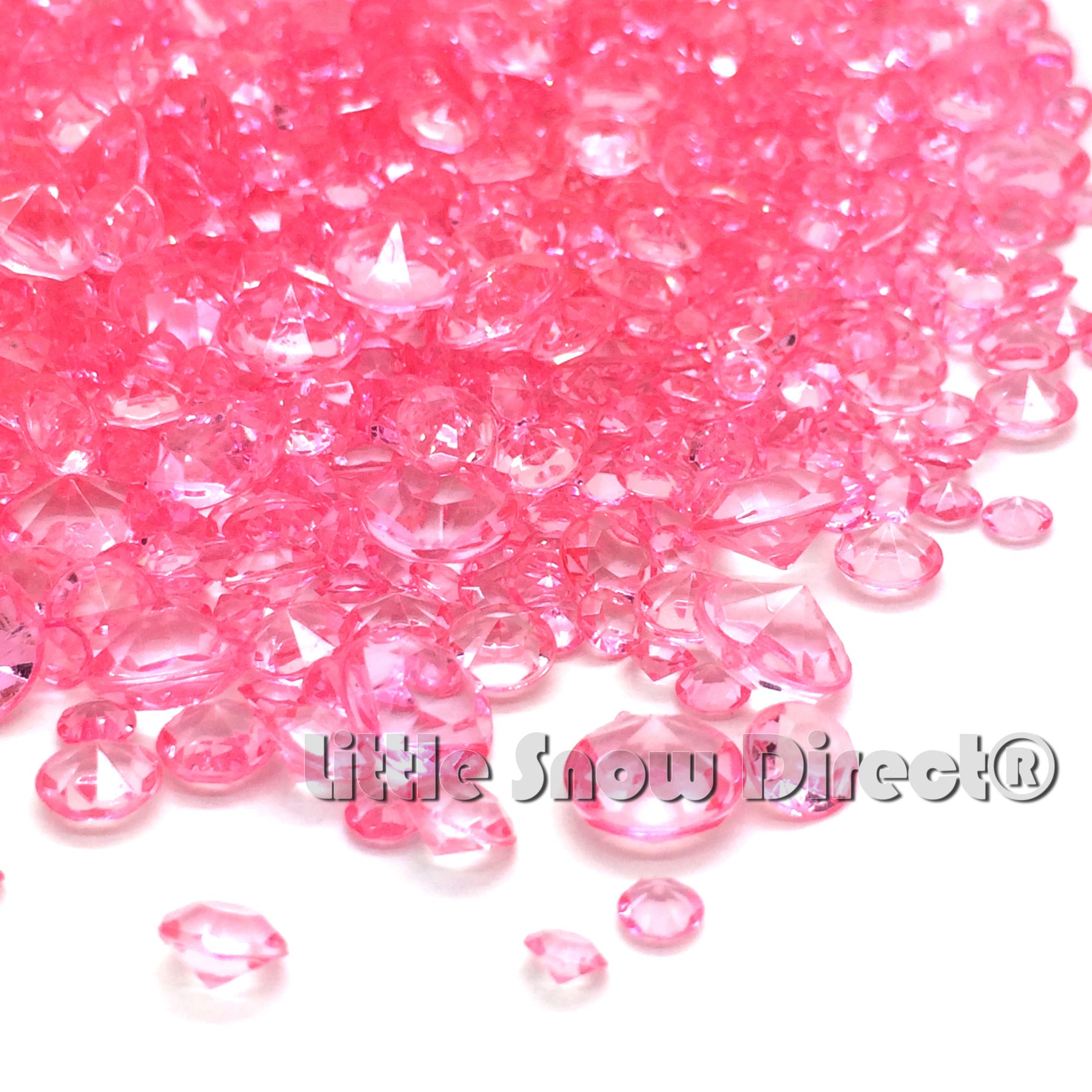 Neon Pink Table Crystal Scatter Diamonds