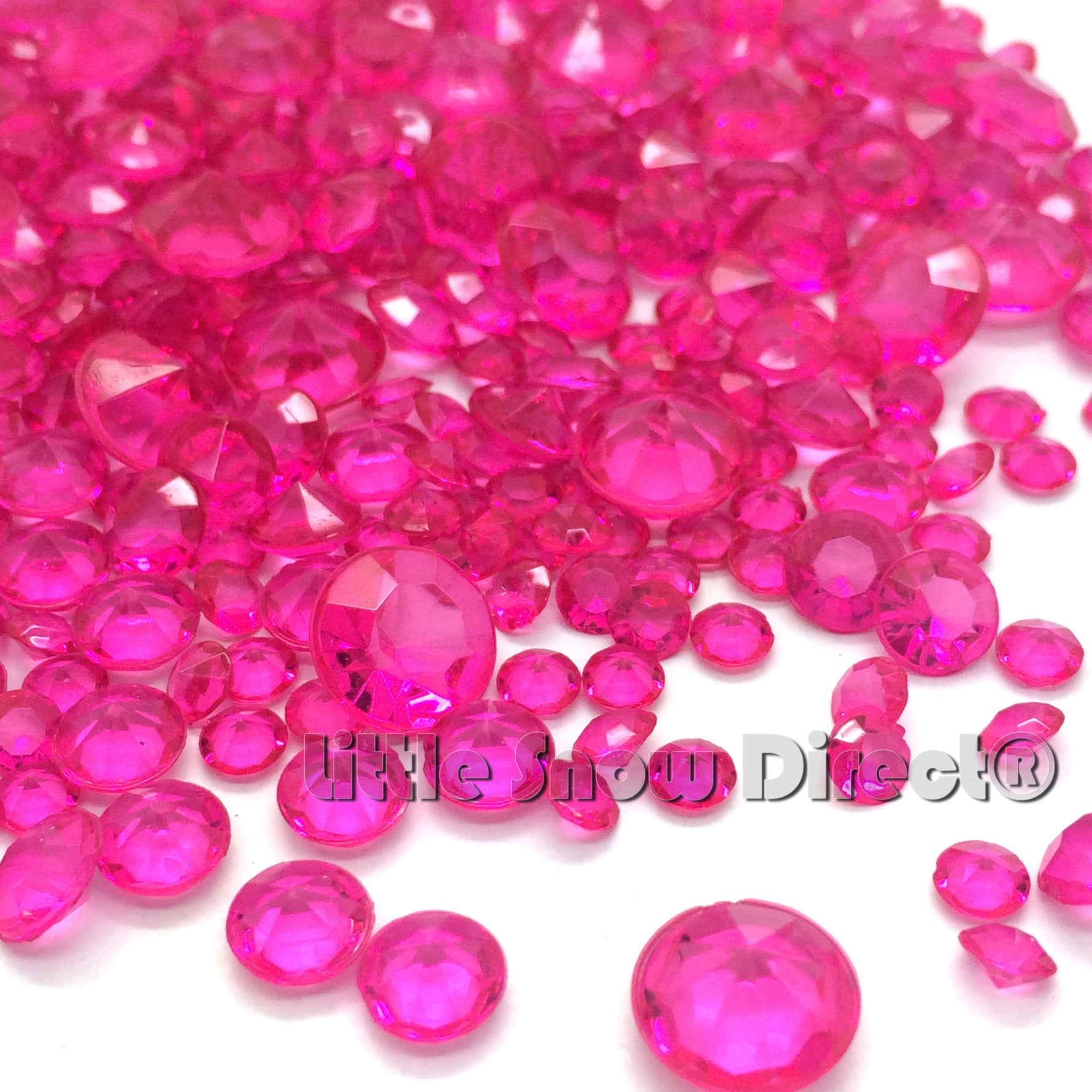 Cerise Table Crystal Scatter Diamonds