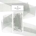 Silver Grey Organza Sheer Ribbon