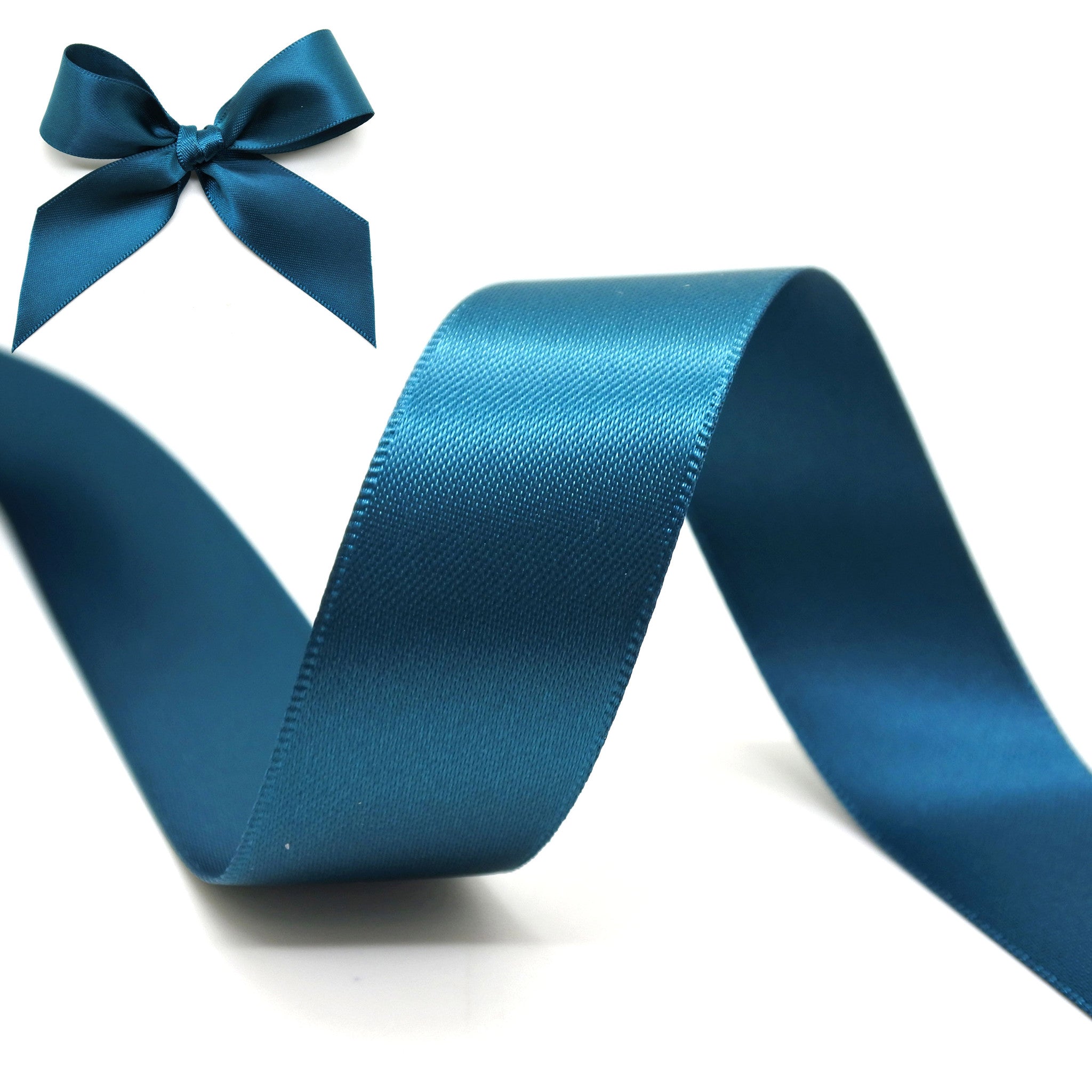 Teal Double Sided Satin Ribbon