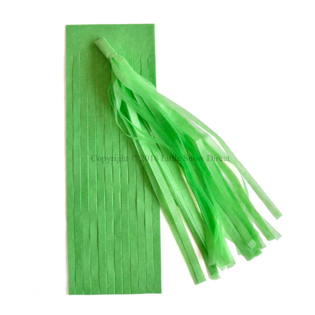5pcs Tassels Garland Tissue Paper Bunting - Apple Green