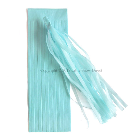 5pcs Tassels Garland Tissue Paper Bunting - Baby Blue