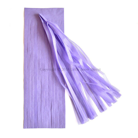 5pcs Tassels Garland Tissue Paper Bunting - Lilac