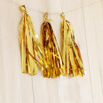 5pcs Tassels Garland Tissue Paper Bunting - Metallic Gold