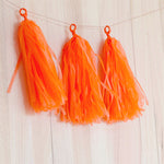 5pcs Tassels Garland Tissue Paper Bunting - Orange