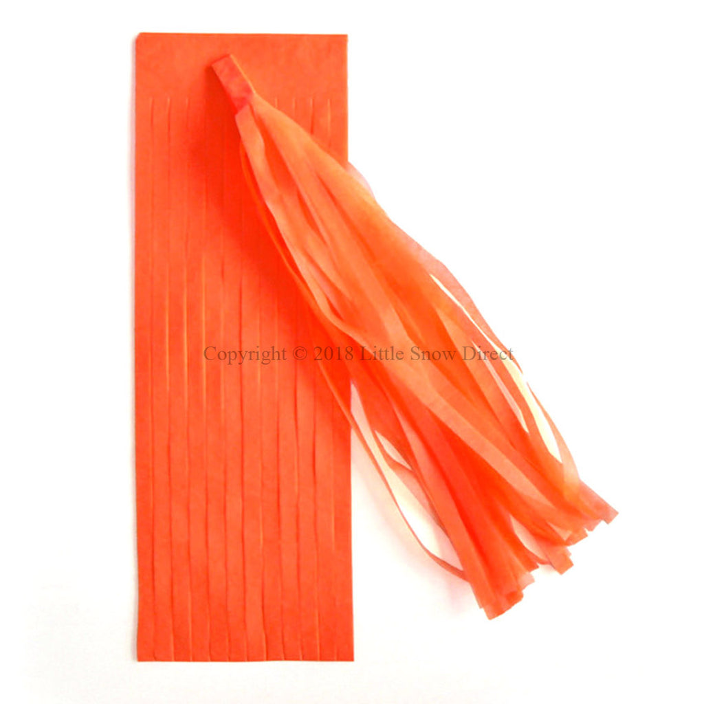 5pcs Tassels Garland Tissue Paper Bunting - Orange