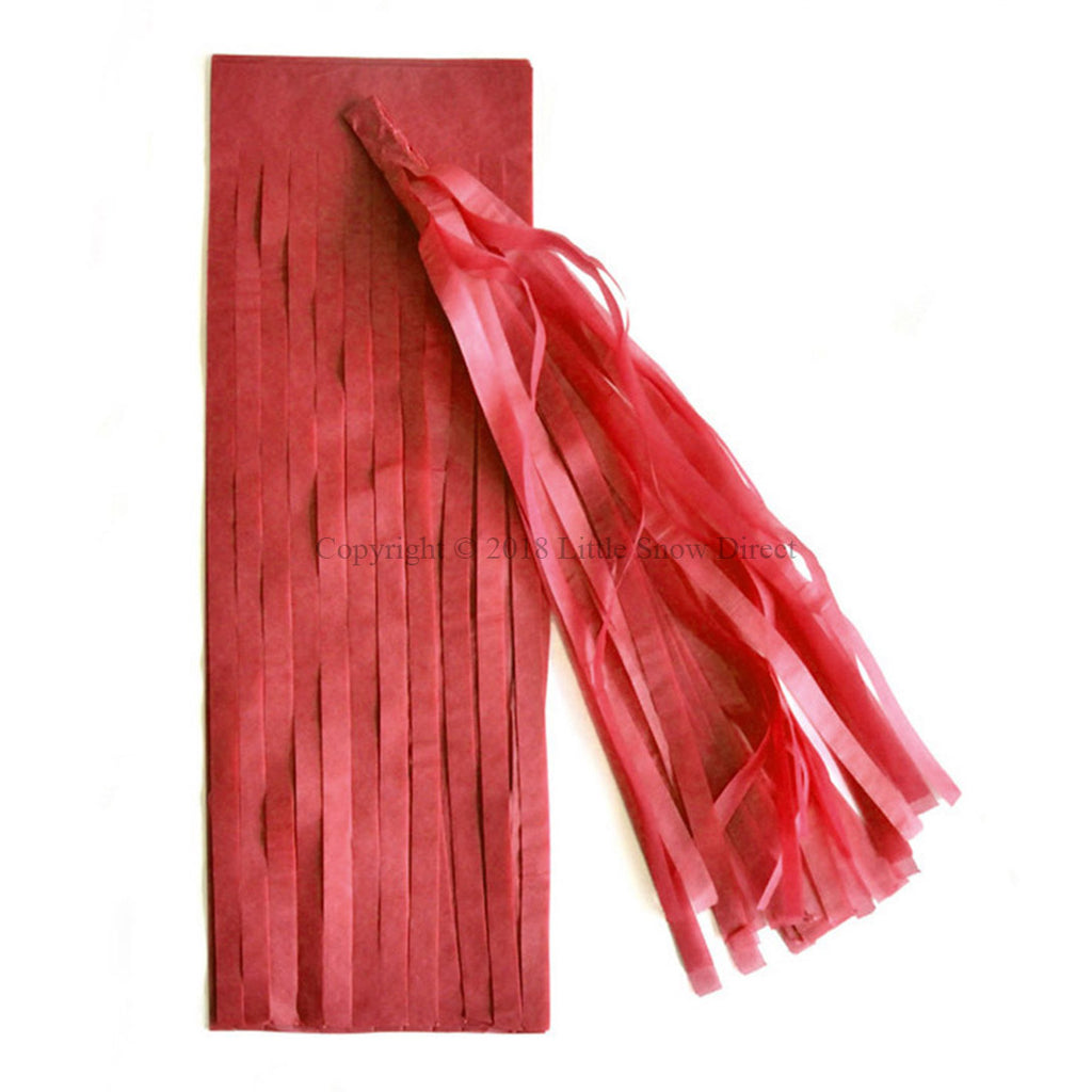 5pcs Tassels Garland Tissue Paper Bunting - Red