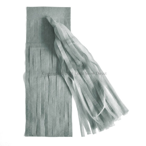 5pcs Tassels Garland Tissue Paper Bunting - Silver Grey
