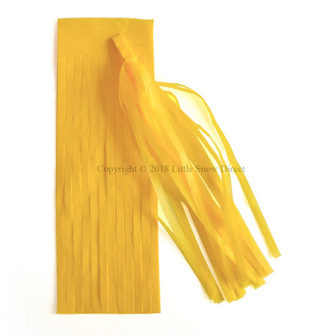 5pcs Tassels Garland Tissue Paper Bunting - Yellow Gold