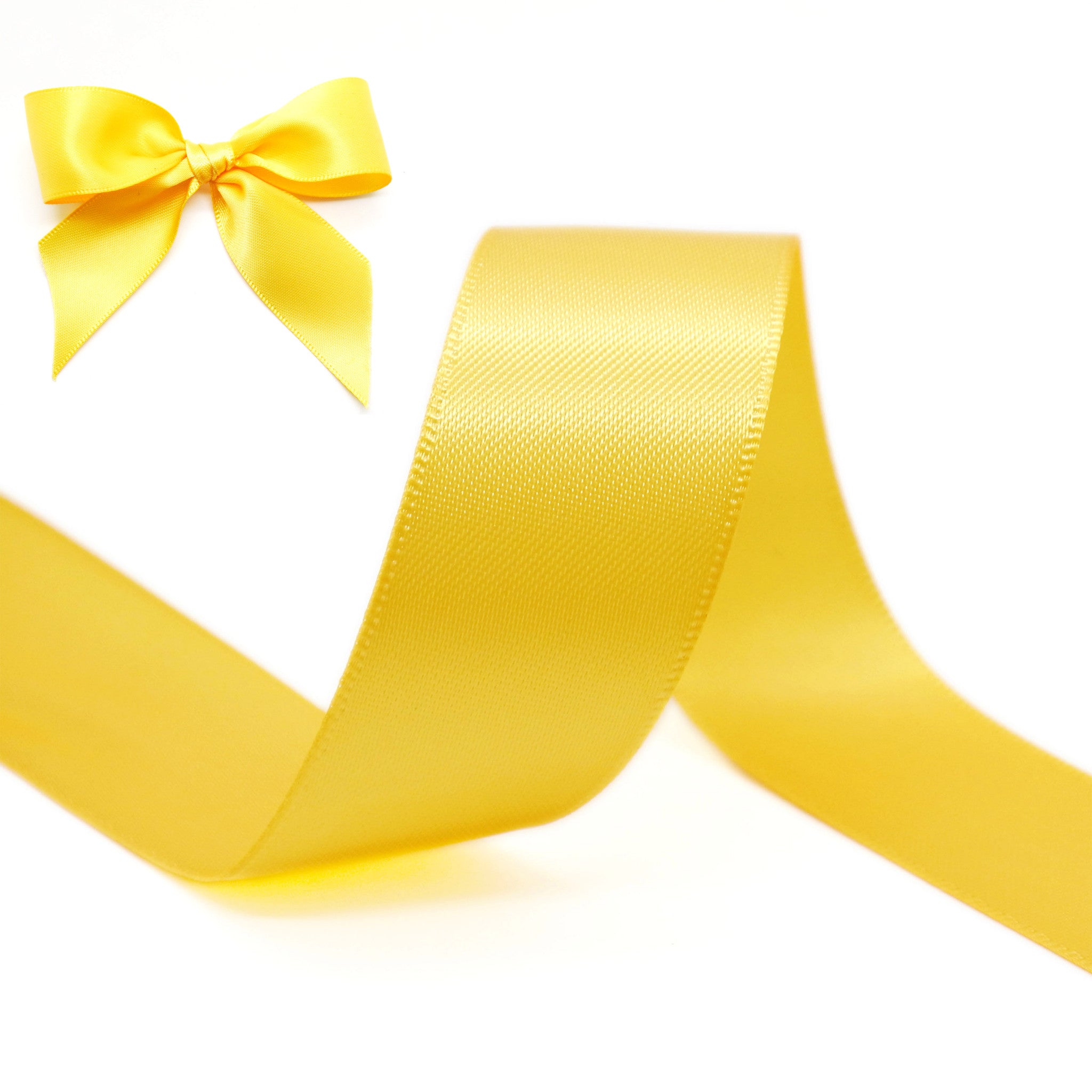 Yellow Gold Double Sided Satin Ribbon