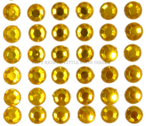 Yellow Gold Self-Adhesive Stick On Rhinestone Gems (200pcs)