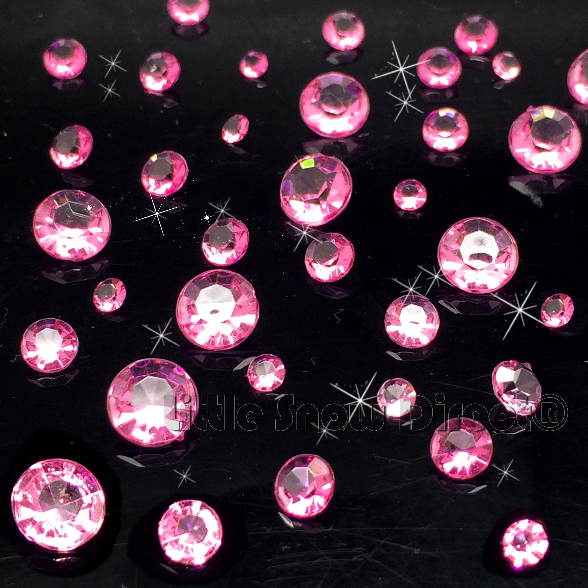 Neon Pink Table Crystal Scatter Diamonds