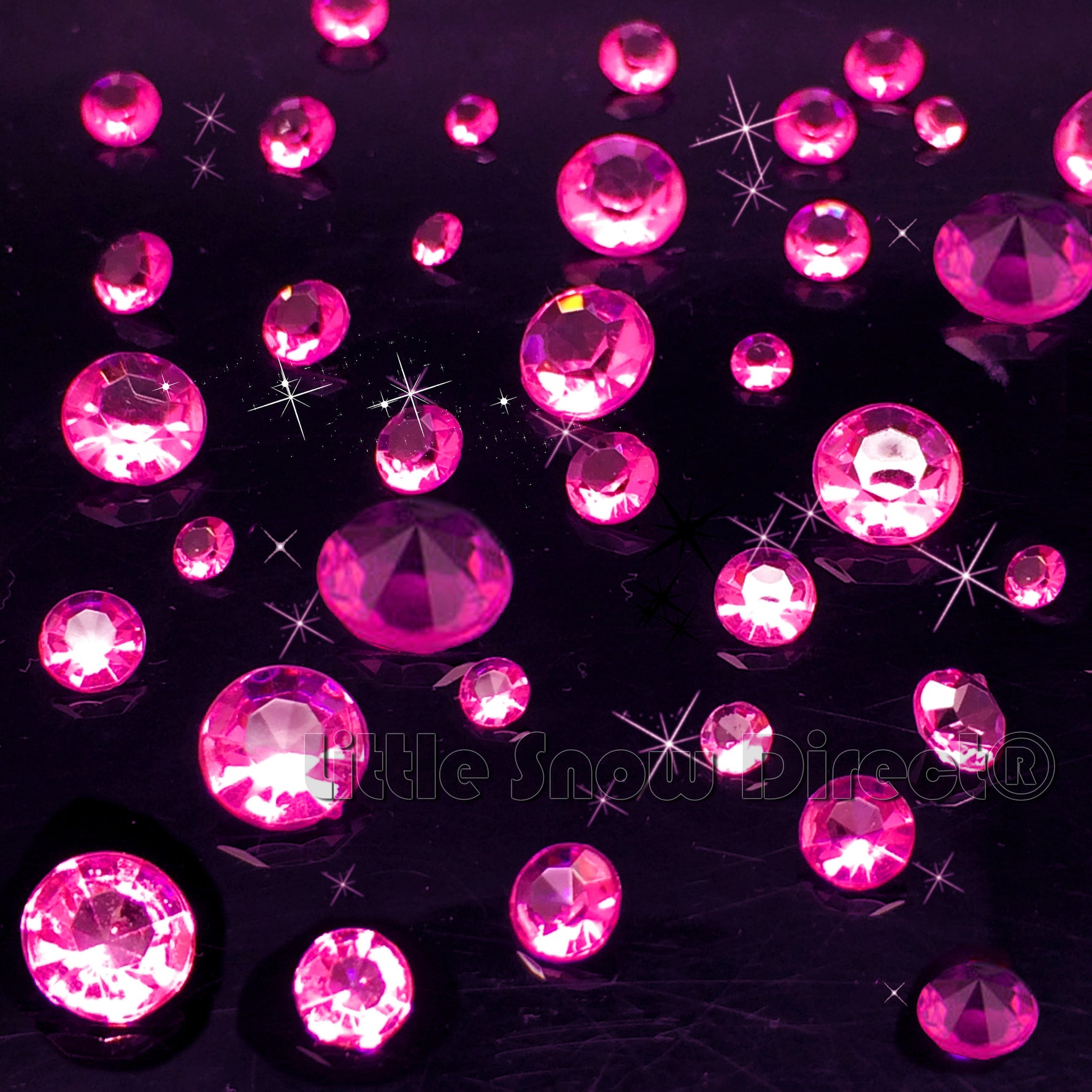 Cerise Table Crystal Scatter Diamonds