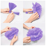 Dark Red Tissue Paper Pompoms Flower Ball (Single Pack)