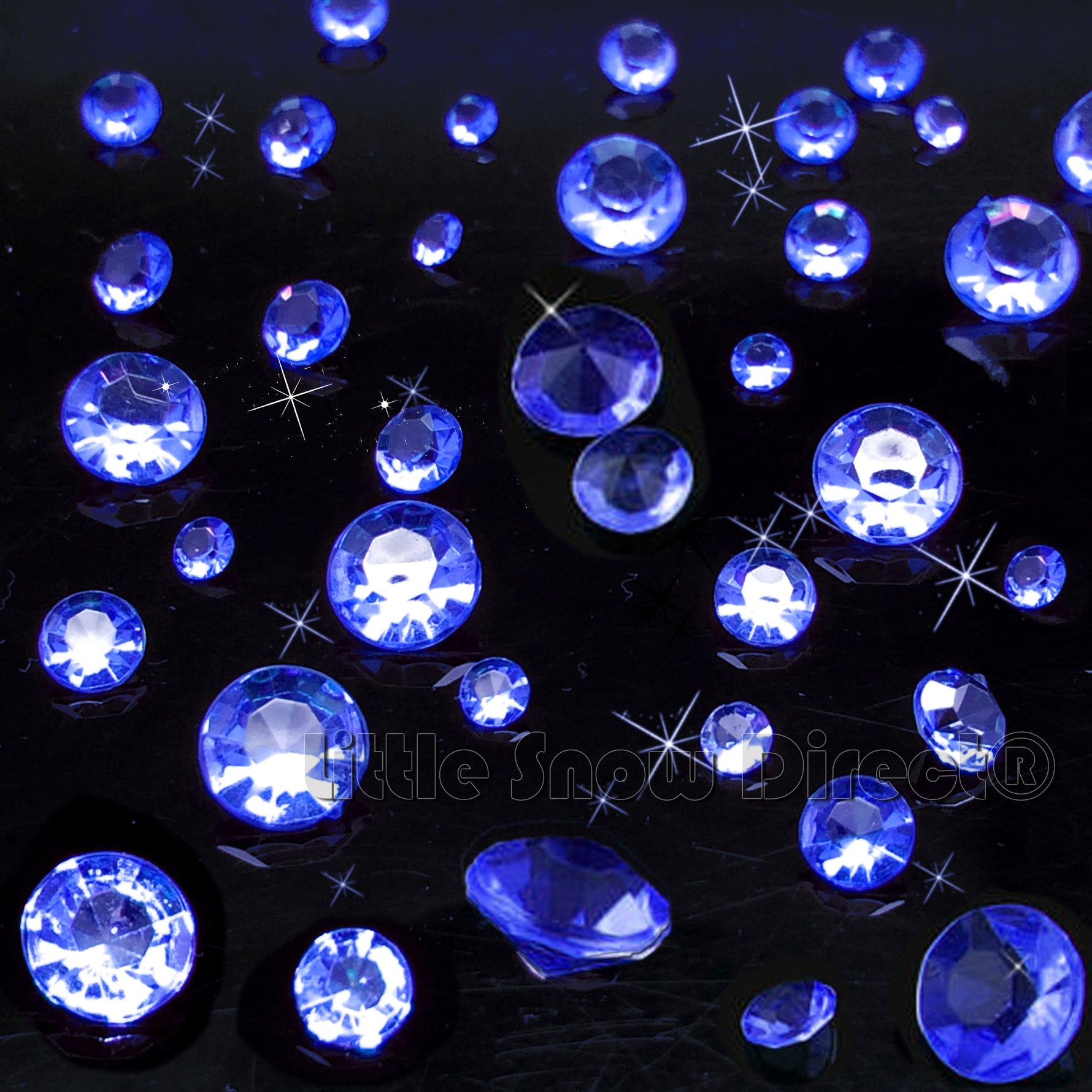 Royal Blue Table Crystal Scatter Diamonds