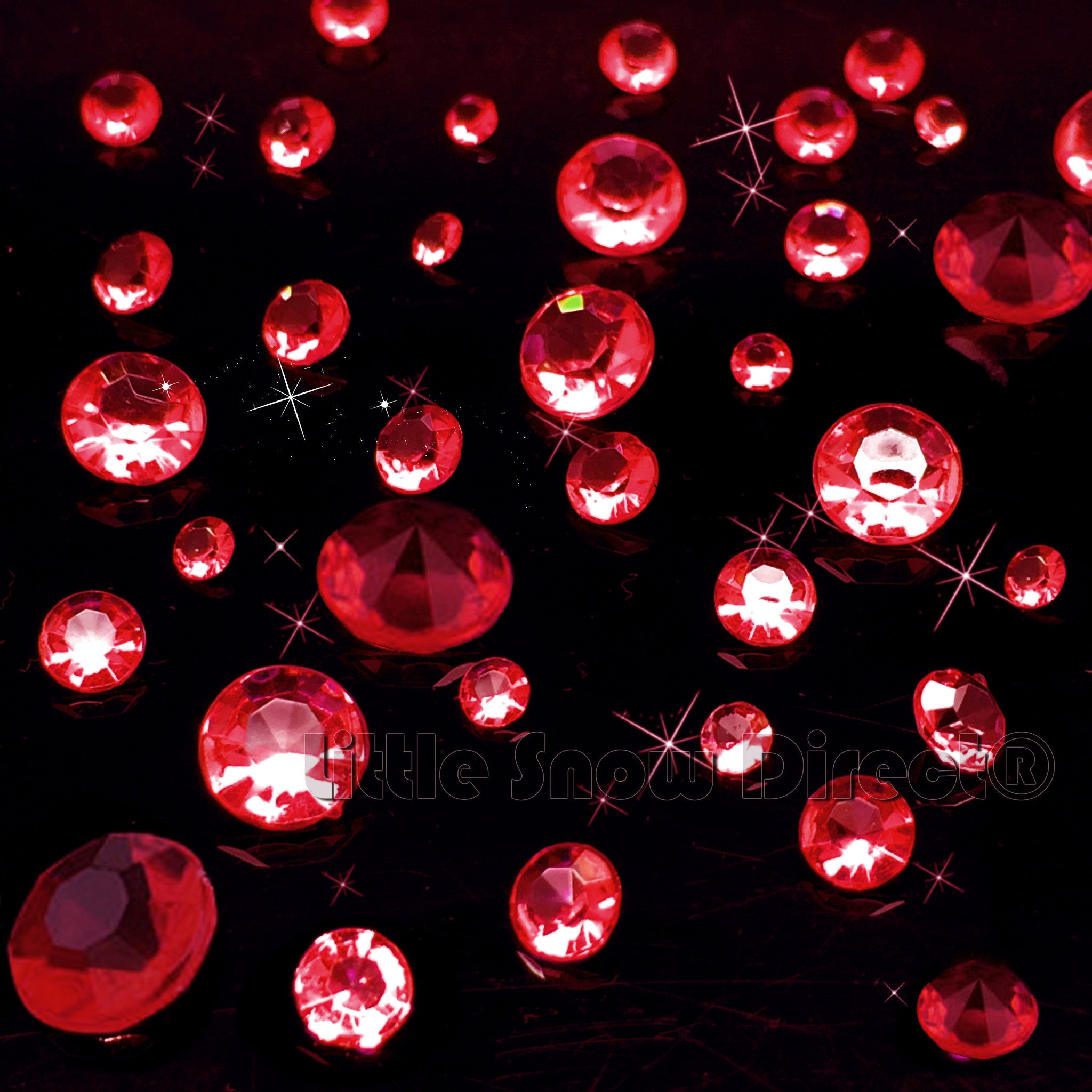 Dark Red Table Crystal Scatter Diamonds