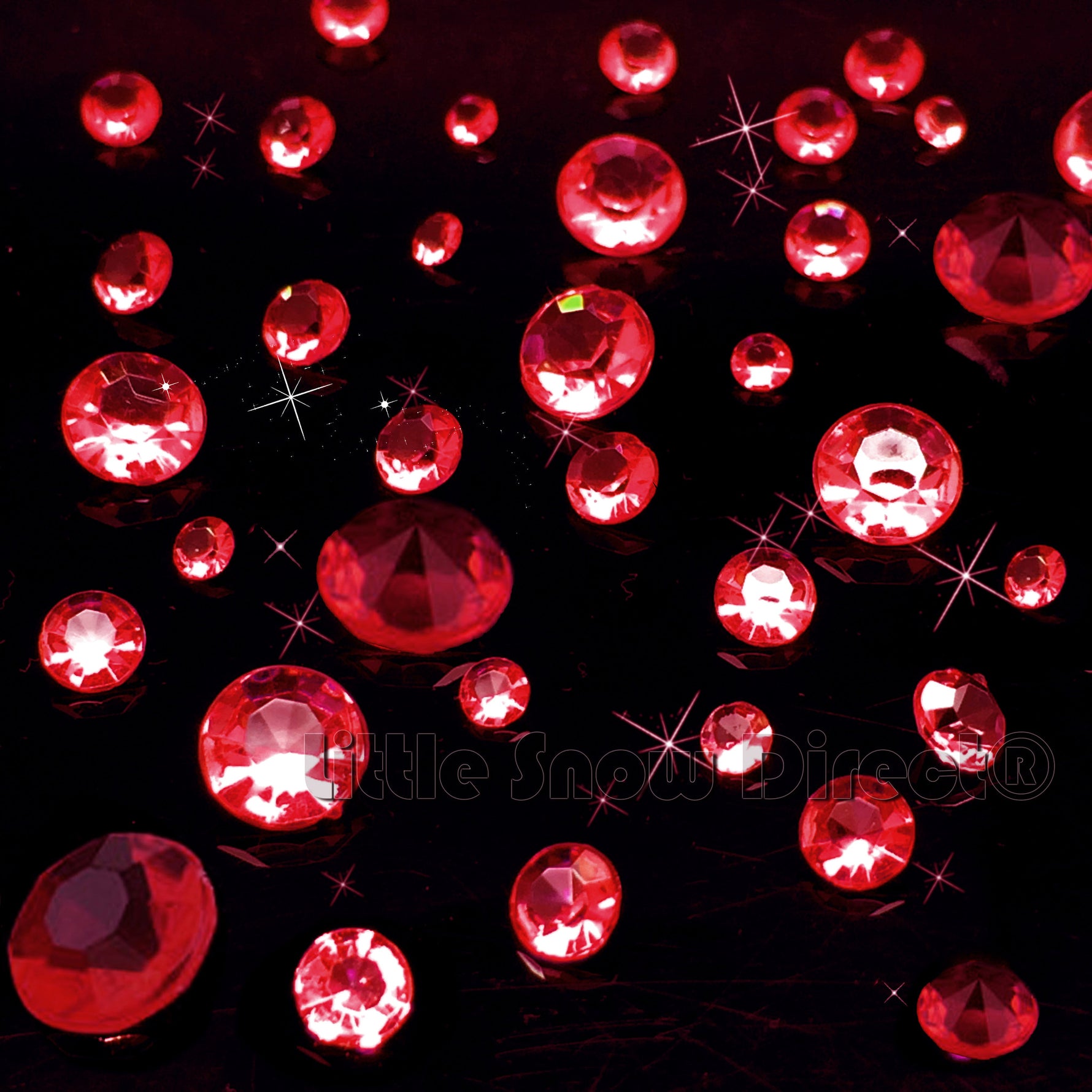 Dark Red Table Crystal Scatter Diamonds
