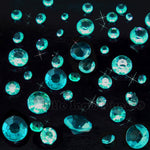 Teal Table Crystal Scatter Diamonds
