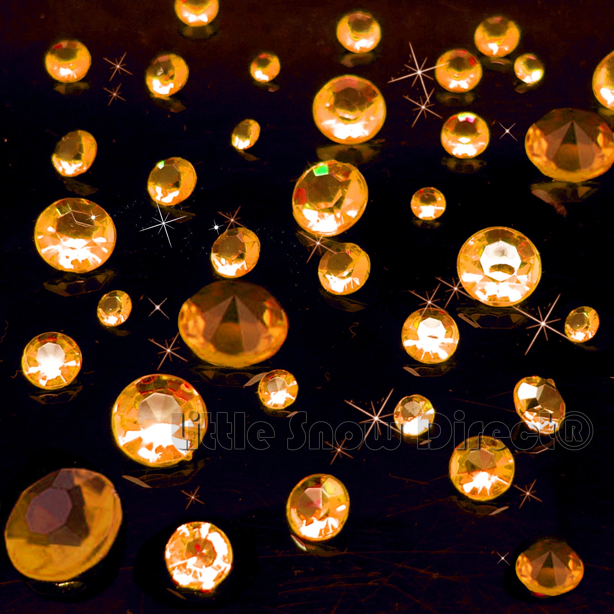 Yellow Gold Table Crystal Scatter Diamonds