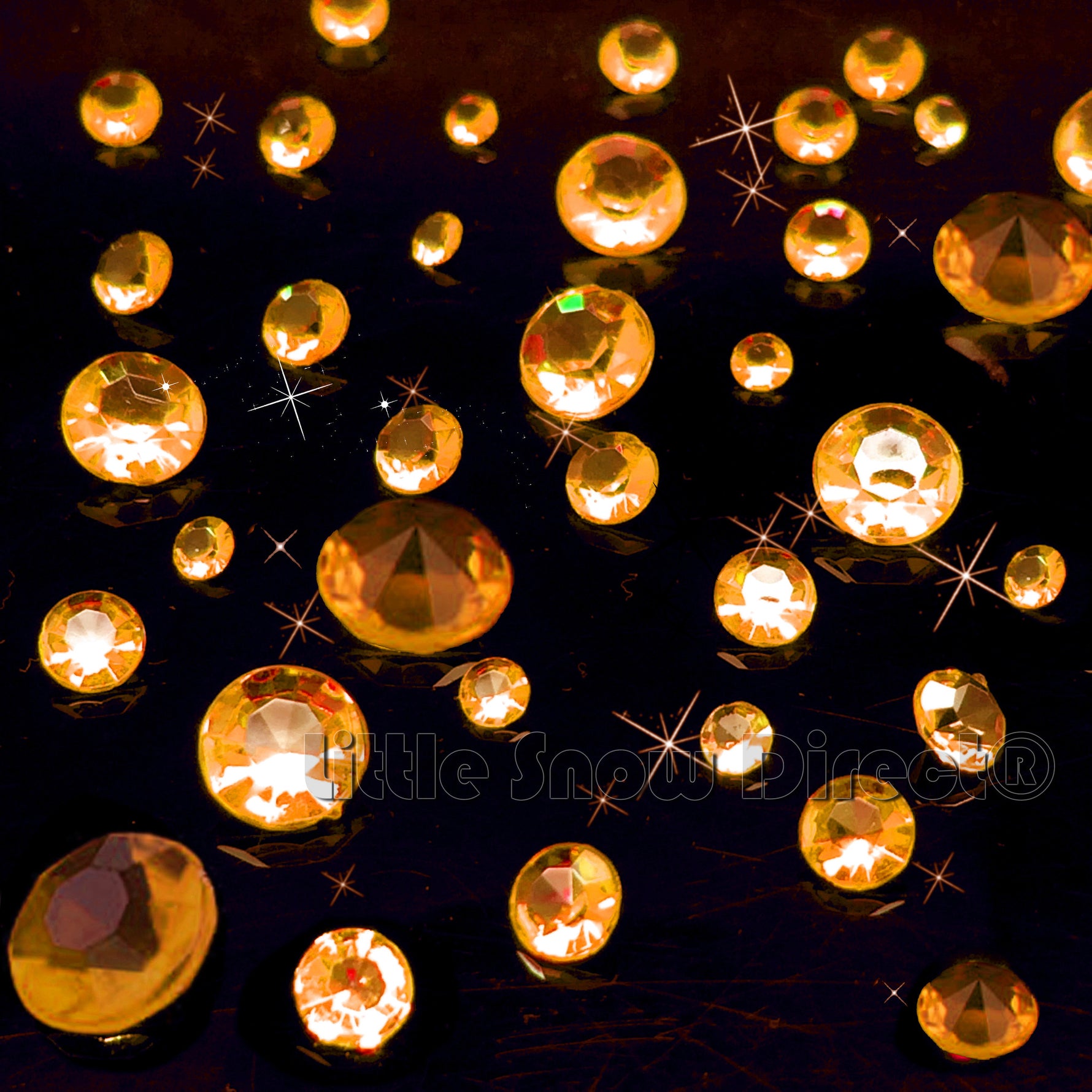 Yellow Gold Table Crystal Scatter Diamonds